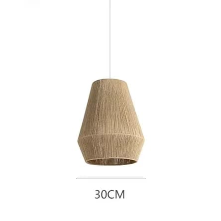 Bonbon-Lampe Suspendue en Corde de Chanvre Japonaise, Rotin, Bois Tissé, Zones Lumineuses, Estay, Al