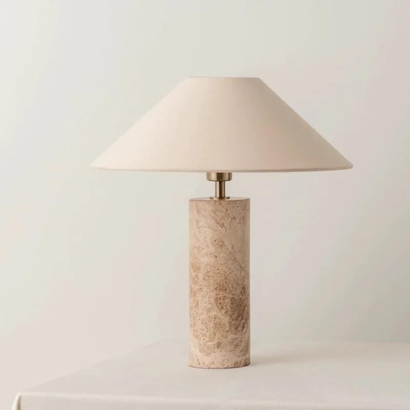 Lampe de table de style Wabi-Sabi japonais, design vintage, accent en marbre, pour salon, bureau et
