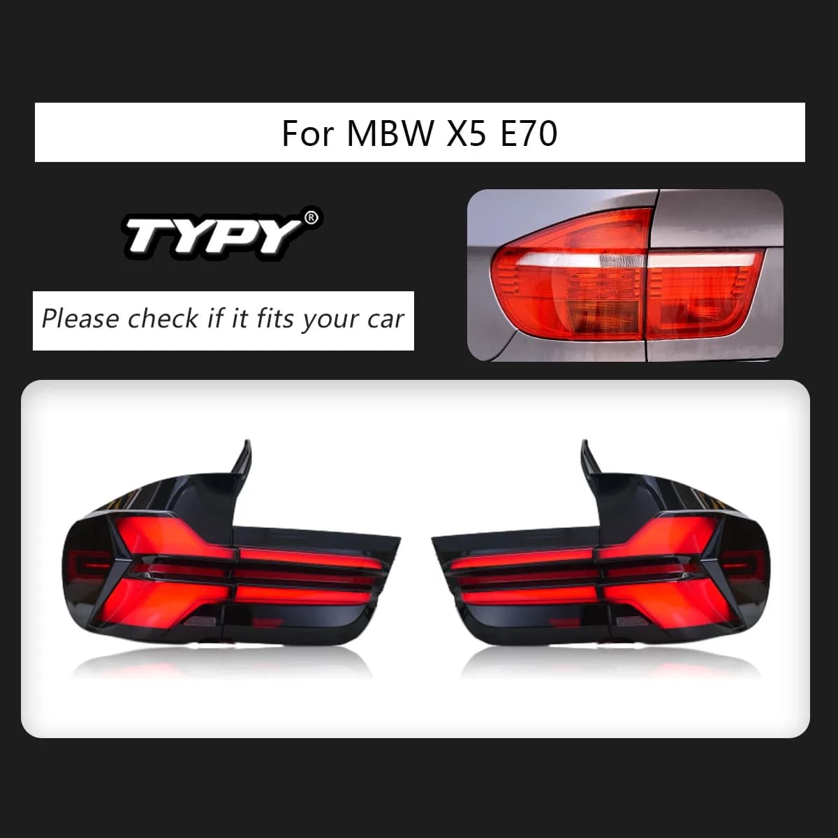 Accessoires automobiles voiture pour BMW X5 E70 feux arrière LED 2007-2013 mise à niveau modifiée au