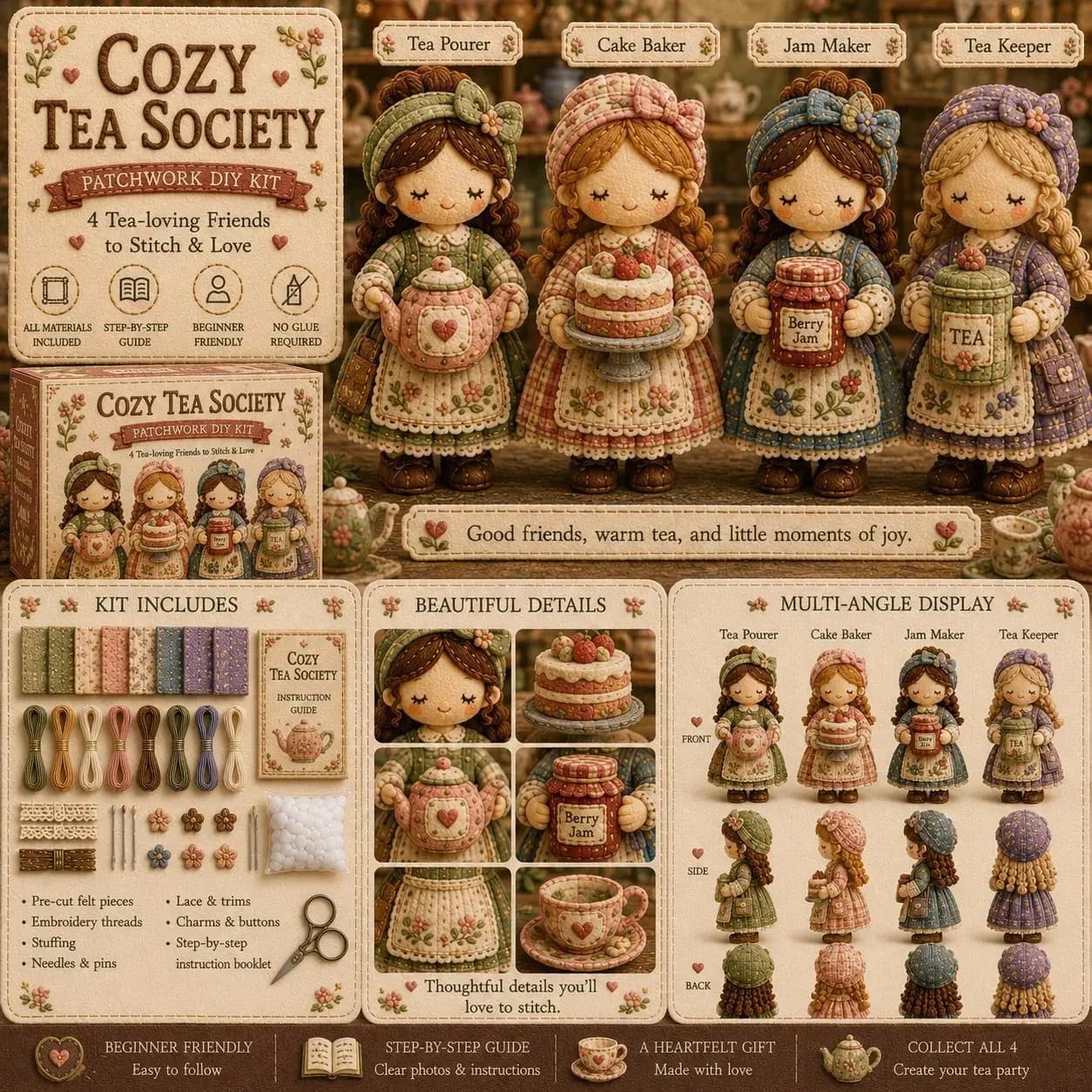 Nouveau produit portable créatif : Kit de patchwork DIY – Série d'ensembles pour amateurs de bricola