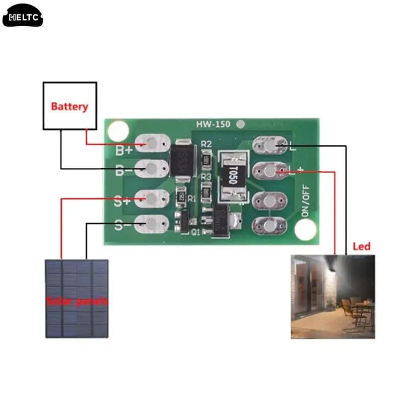 Panneau de Circuit de commande solaire, panneau solaire, interrupteur de commande de lampe LED, Modu