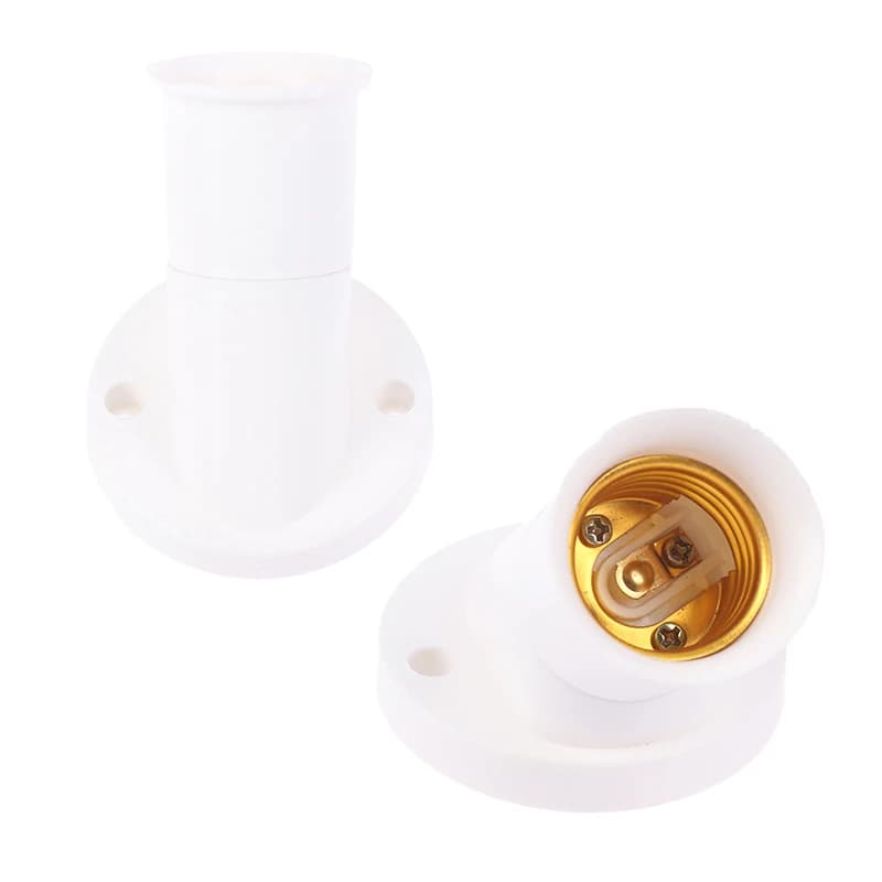 Adaptateur de base de lampe en plastique, douille d'ampoule, vis oblique, supports de lampe murale,