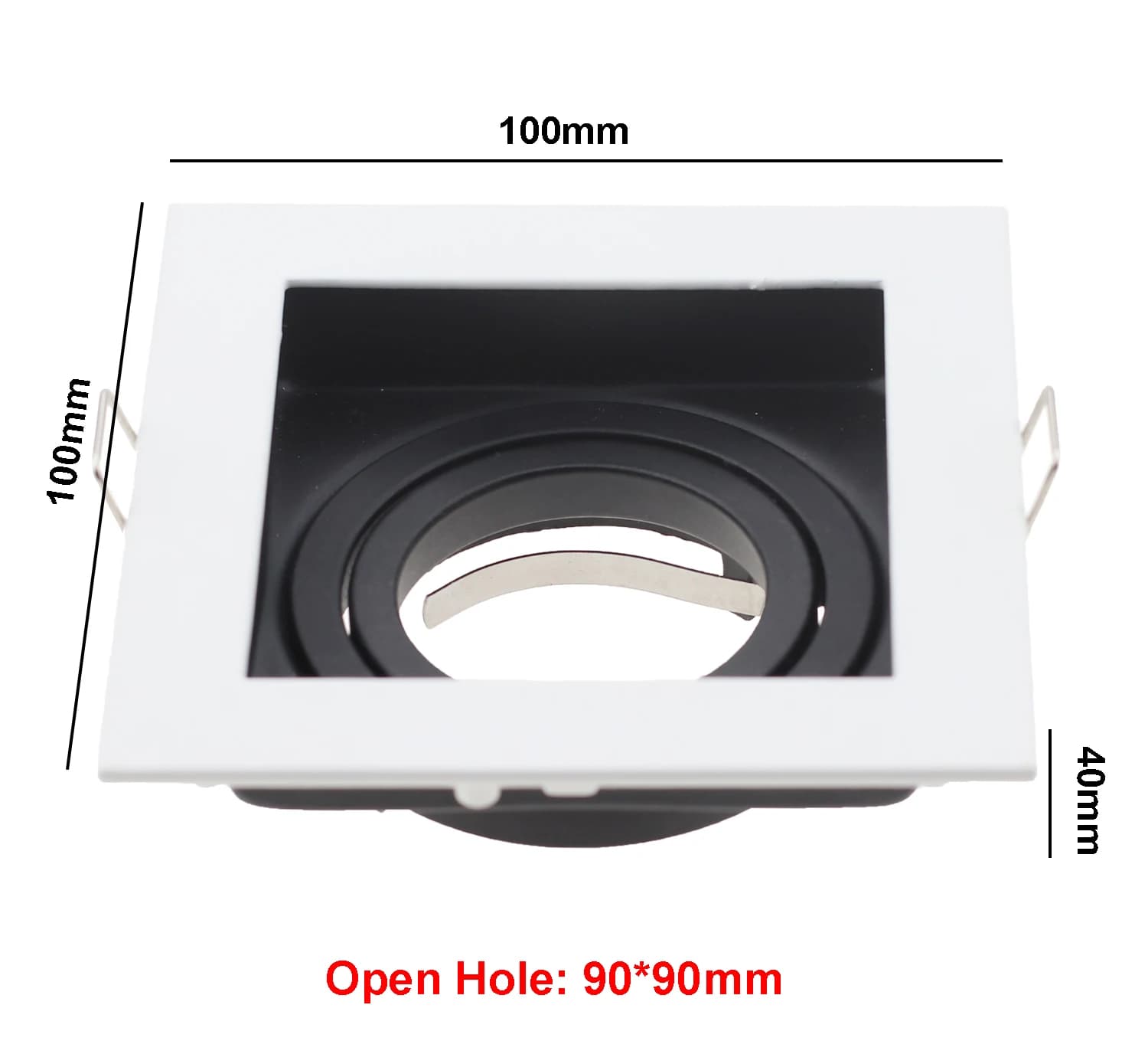 Cadre de montage pour éclairage encastré au plafond, support de lampe GU10, spots encastrés ronds et