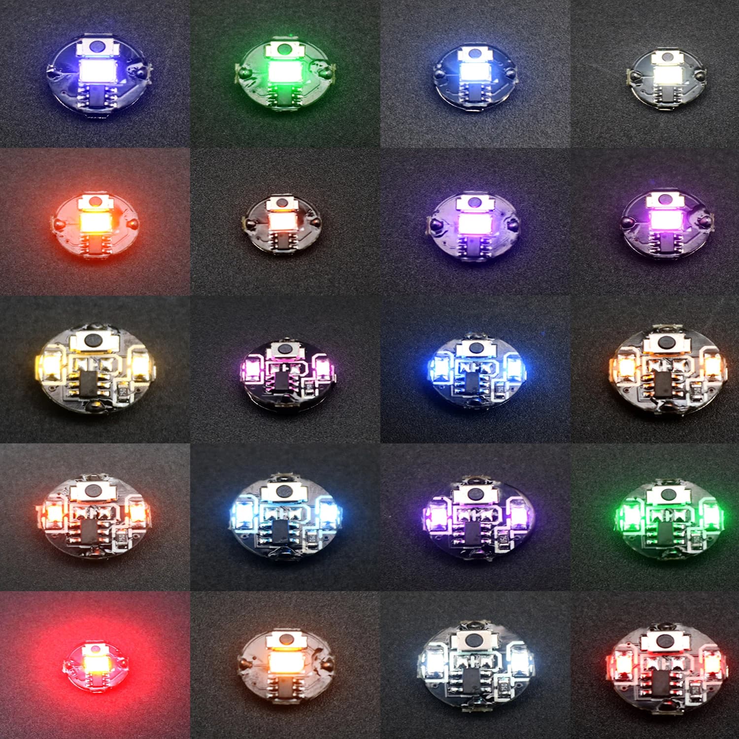 Lampe Led sans fil à bouton-pression, 3 modes, 2 boutons-pression, modèle de lumière clignotante, lu