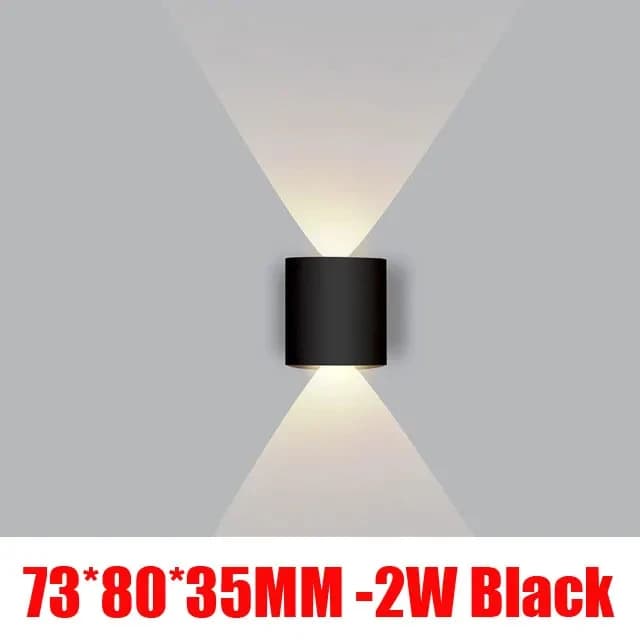 Applique murale LED en aluminium, étanche, pour extérieur, jardin, clôture, intérieur, chambre, chev