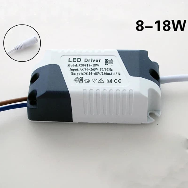 Pilote LED AC 8-18W/8-24W, adaptateur d'alimentation, panneau d'alimentation électrique étanche, tra
