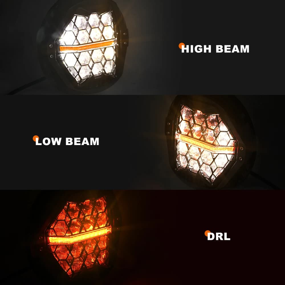 Phare LED rond de 3/4'' pour Harley, Honda Shadow VT 600 700 750, ambre/blanc, DRL 12V 24V, accessoi