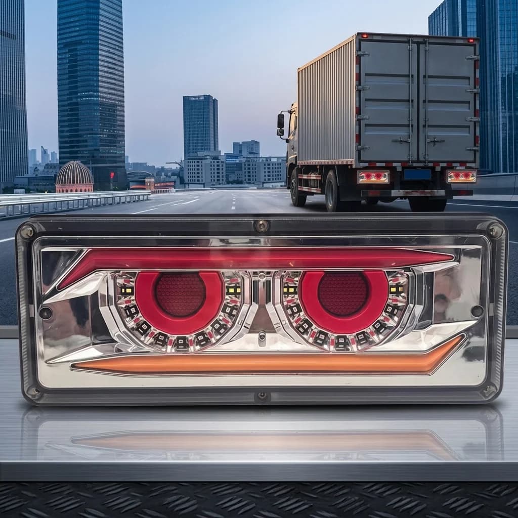 Feu arrière LED 140-2 pour camion et remorque – Série Blazing à double lentille 4-en-1 (frein, clign