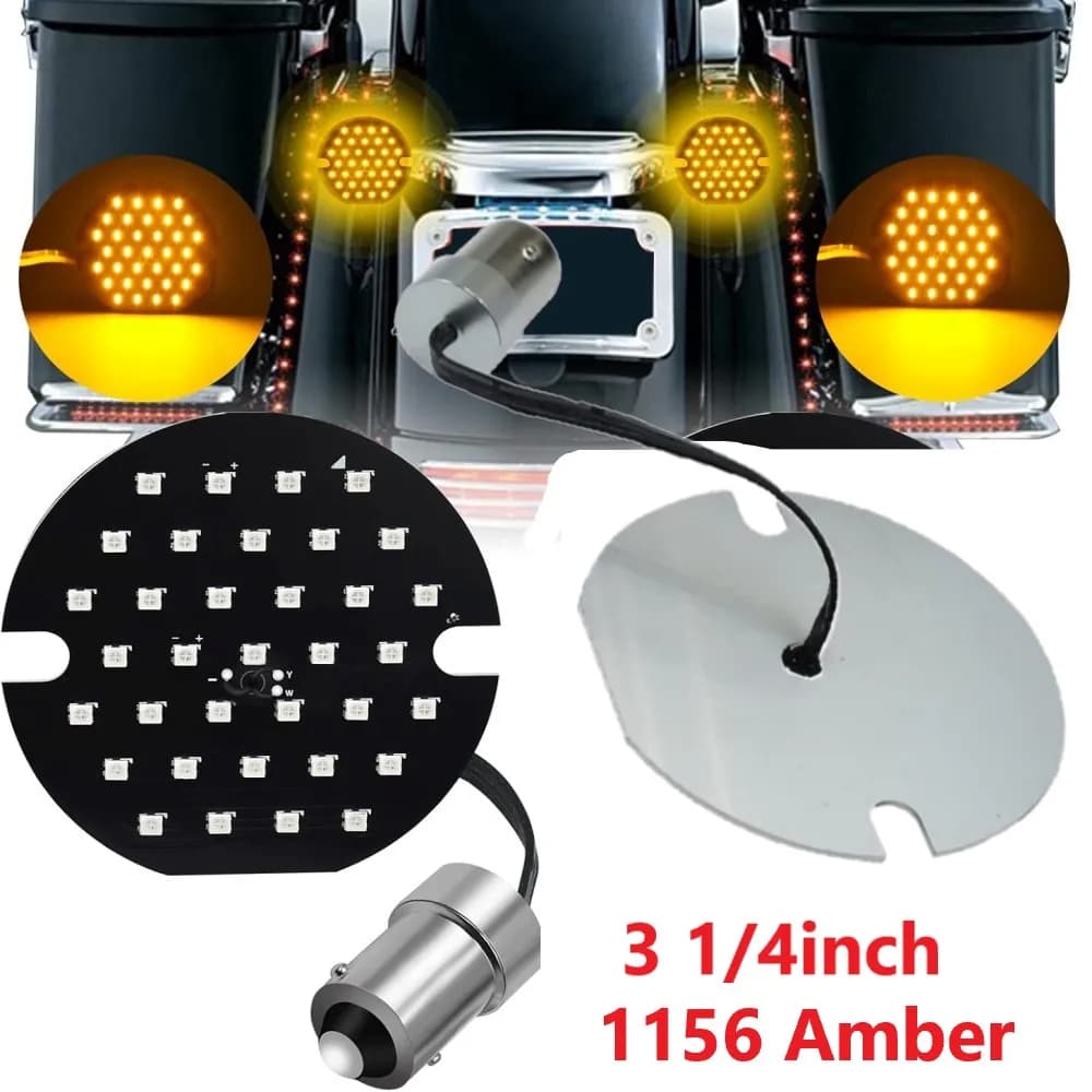 Feux de signalisation LED pour Harley Davidson, 3 1/4 pouces 1157 1156, feux arrière LED pour moto,