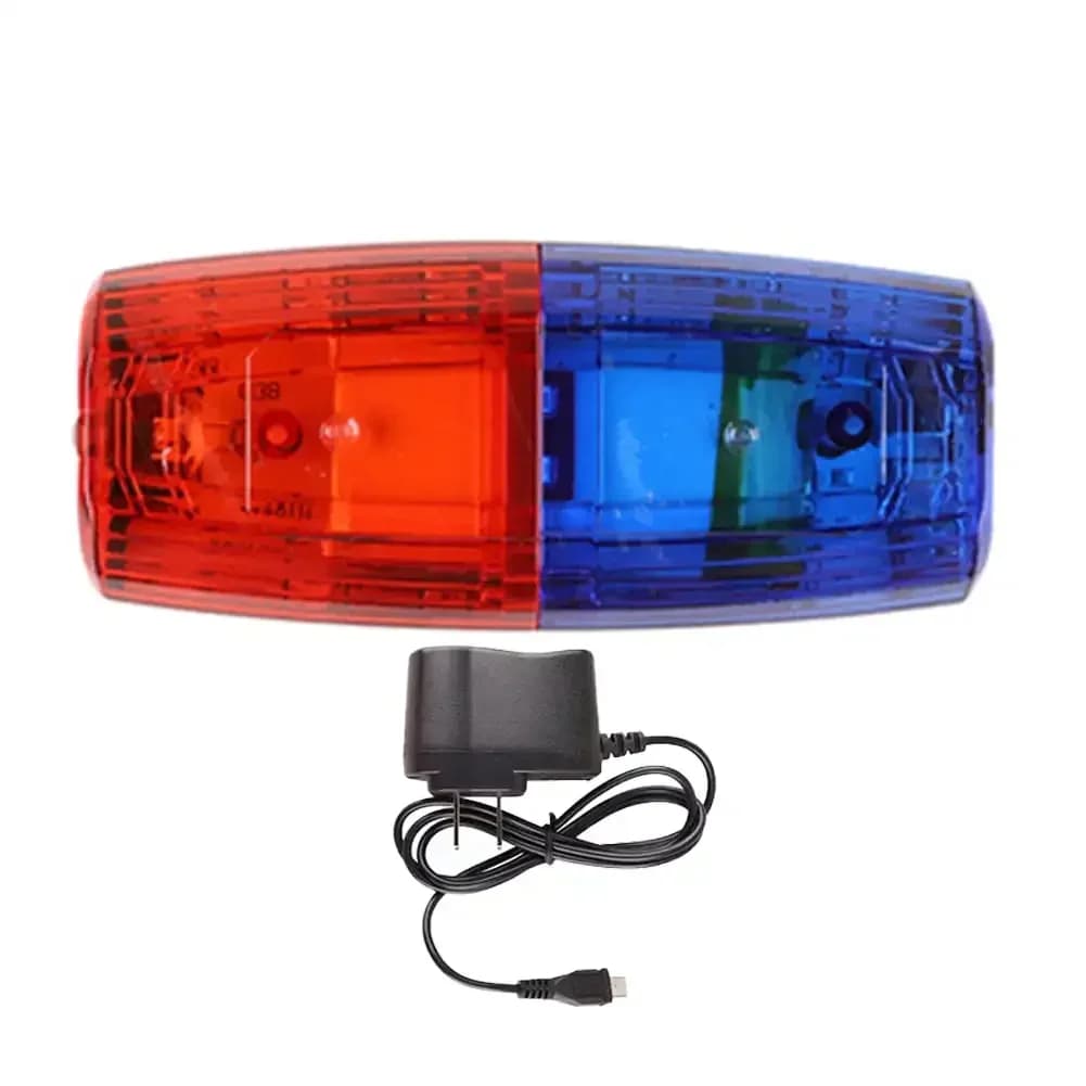 Police Light LED Red Blue Shoulder Lamp Caution Emergency Warning Safety Lights USB Rechargeable wit