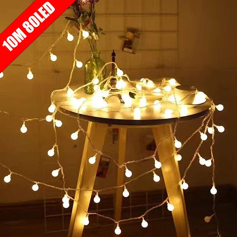 Guirlande lumineuse boule Led USB/à piles, Globe féerique d'extérieur pour mariage, Halloween, jardi