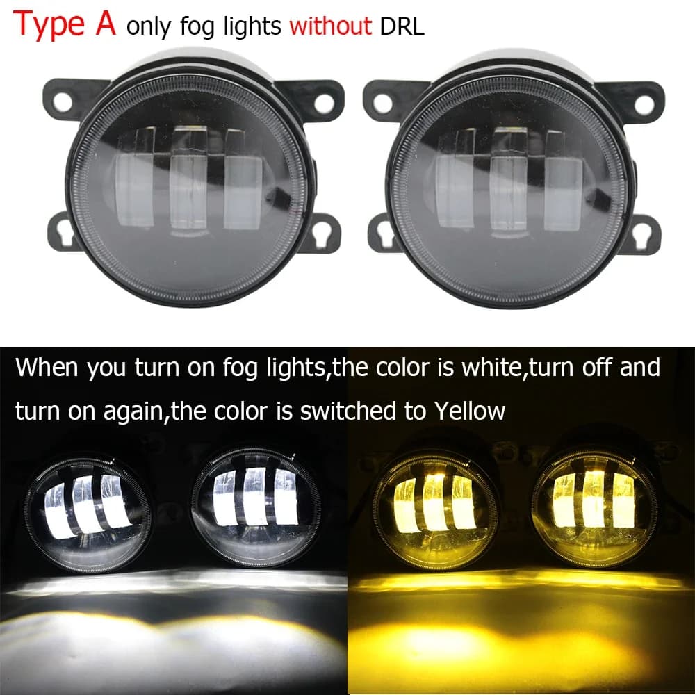 Assemblage de phares antibrouillard à LED, lentille transparente PTF, signal lumineux de voiture, an