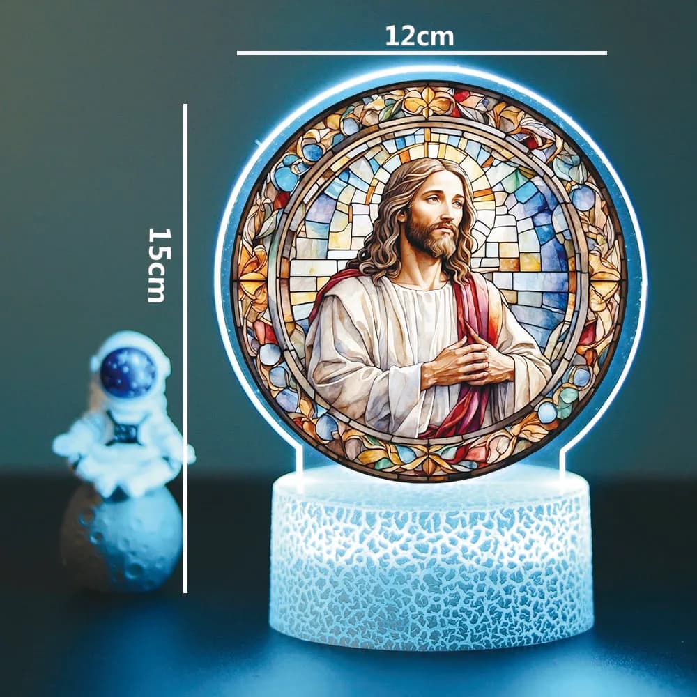 Jésus lampe de Table modifiable pour la décoration de la pièce à la maison veilleuse acrylique veill