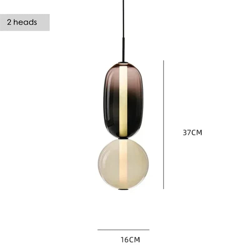Lampe suspendue italienne moderne en verre bonbon, lustre coloré pour Loft, salon, cuisine, Restaura