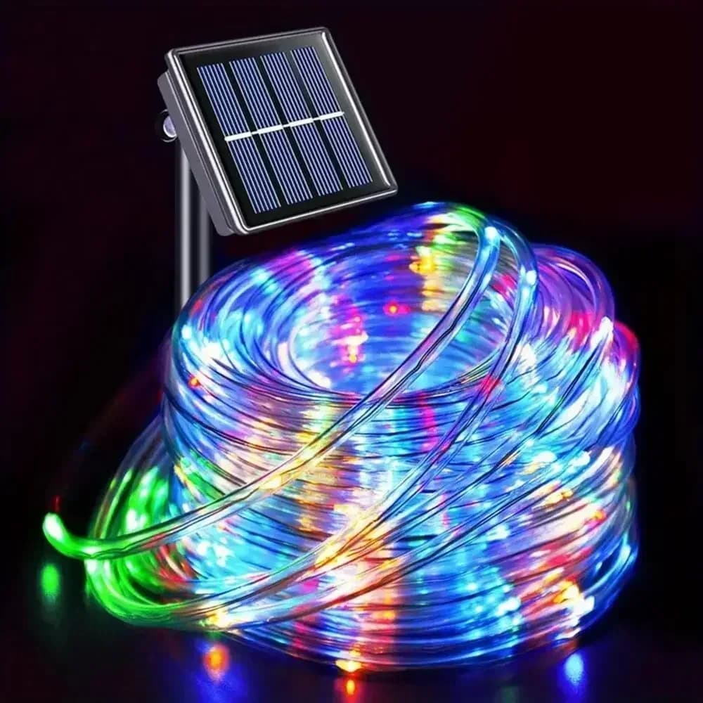 Guirlande lumineuse solaire d'extérieur 200/100/50 LED, guirlande lumineuse féerique, décoration de