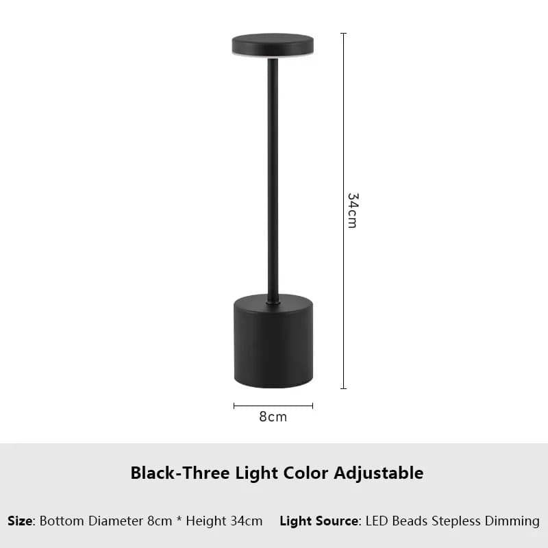 3 couleurs en 1 lampe LED lampe de Table interrupteur tactile Type C Rechargeable chevet veilleuse p