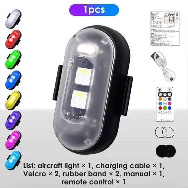 Lumière de voiture magnétique aste par USB avec télécommande, lumière LED multifonctionnelle pour dé